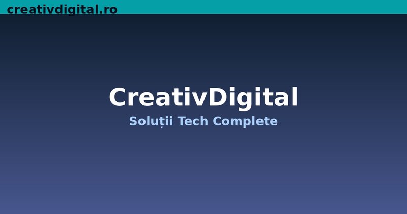 Creativ Digital Agency - Dezvoltare software custom